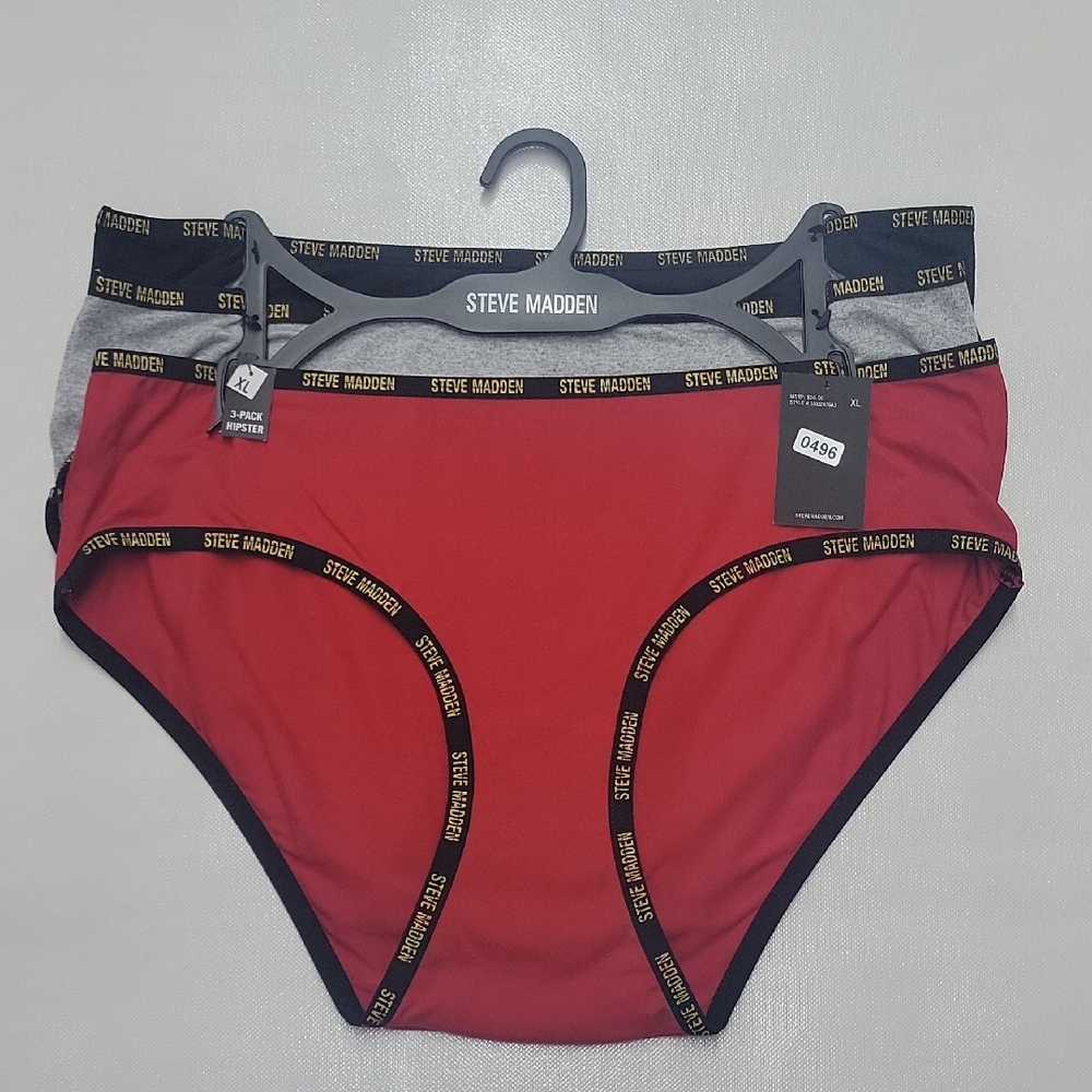 Steve Madden Red and Gray Bottoms